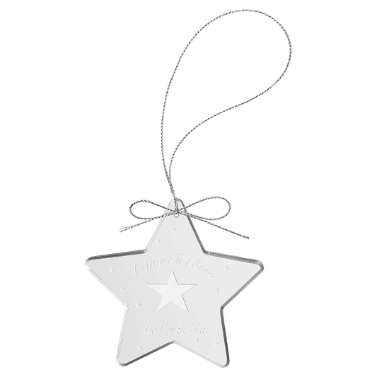 Crystal Star Ornament - 3"