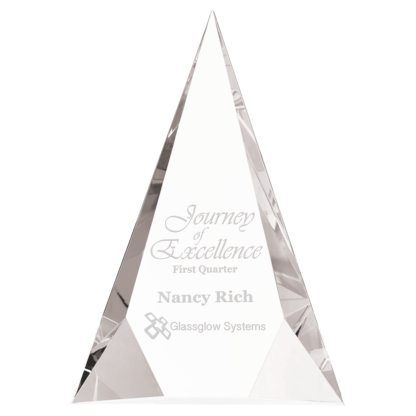 Crystal Facet Triangle - 7" x 10"