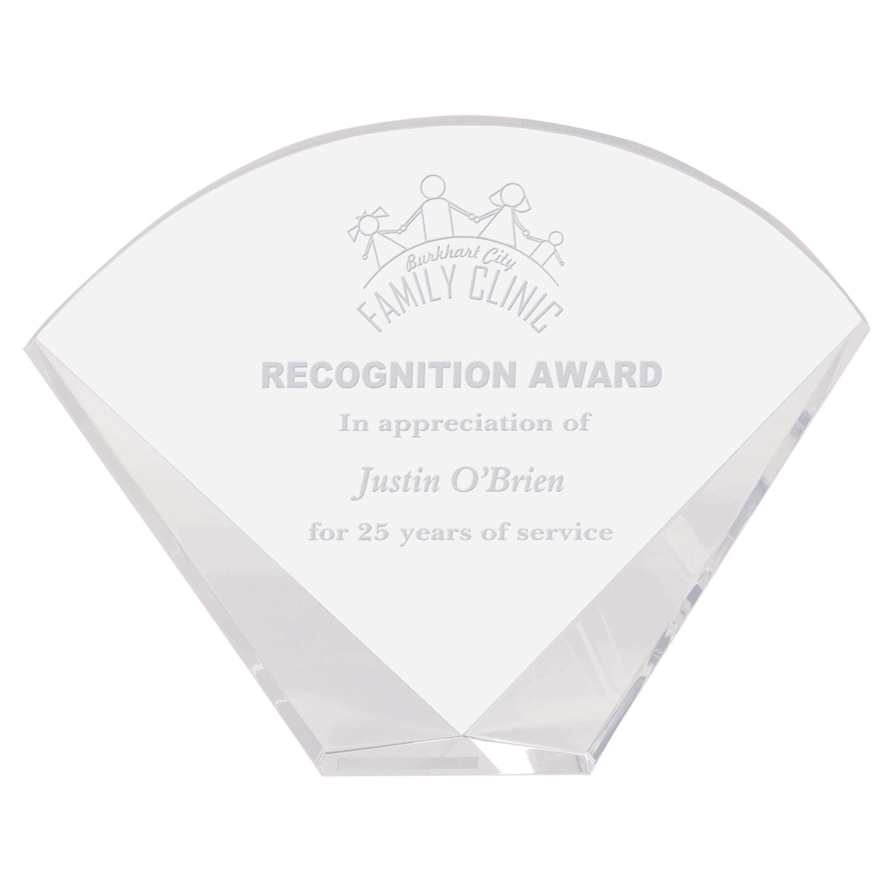 Crystal Facet Fan - 9" x 7"