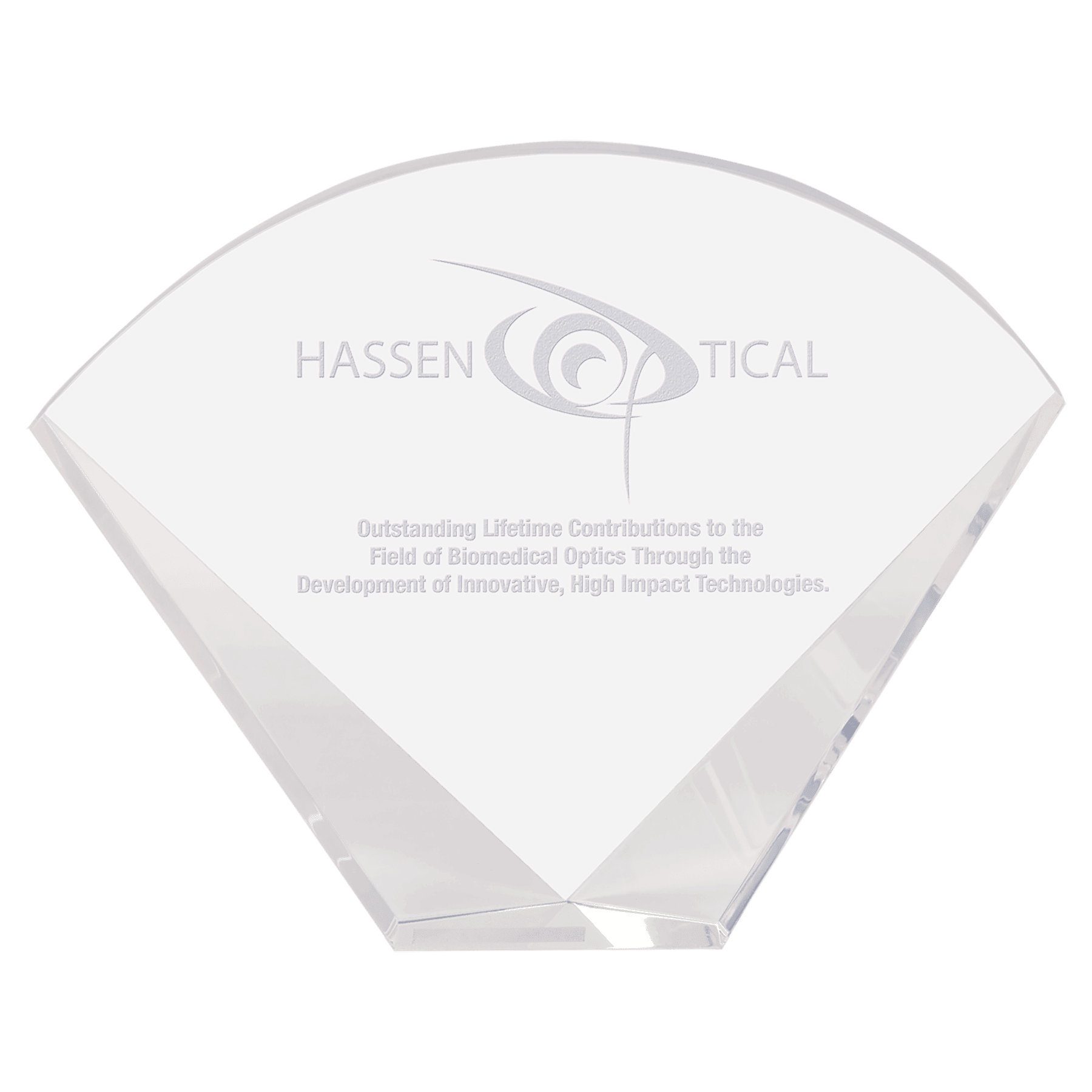 Crystal Facet Fan - 8" x 6"