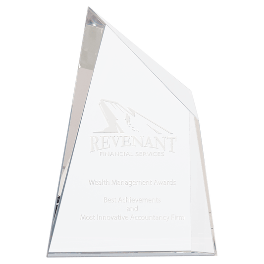 Crystal Facet Wedge - 7" x 10"