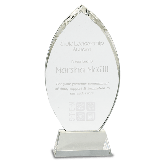 Crystal Oval on Clear Base - 10 1/4"