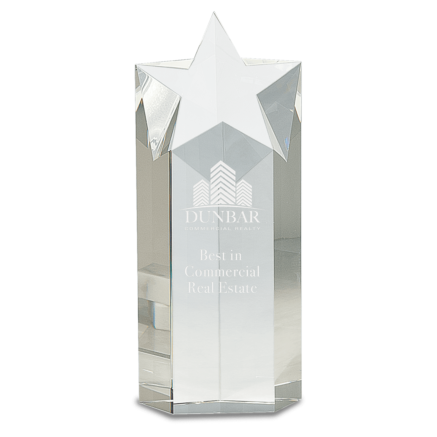 Clear Crystal Star Column - 10"
