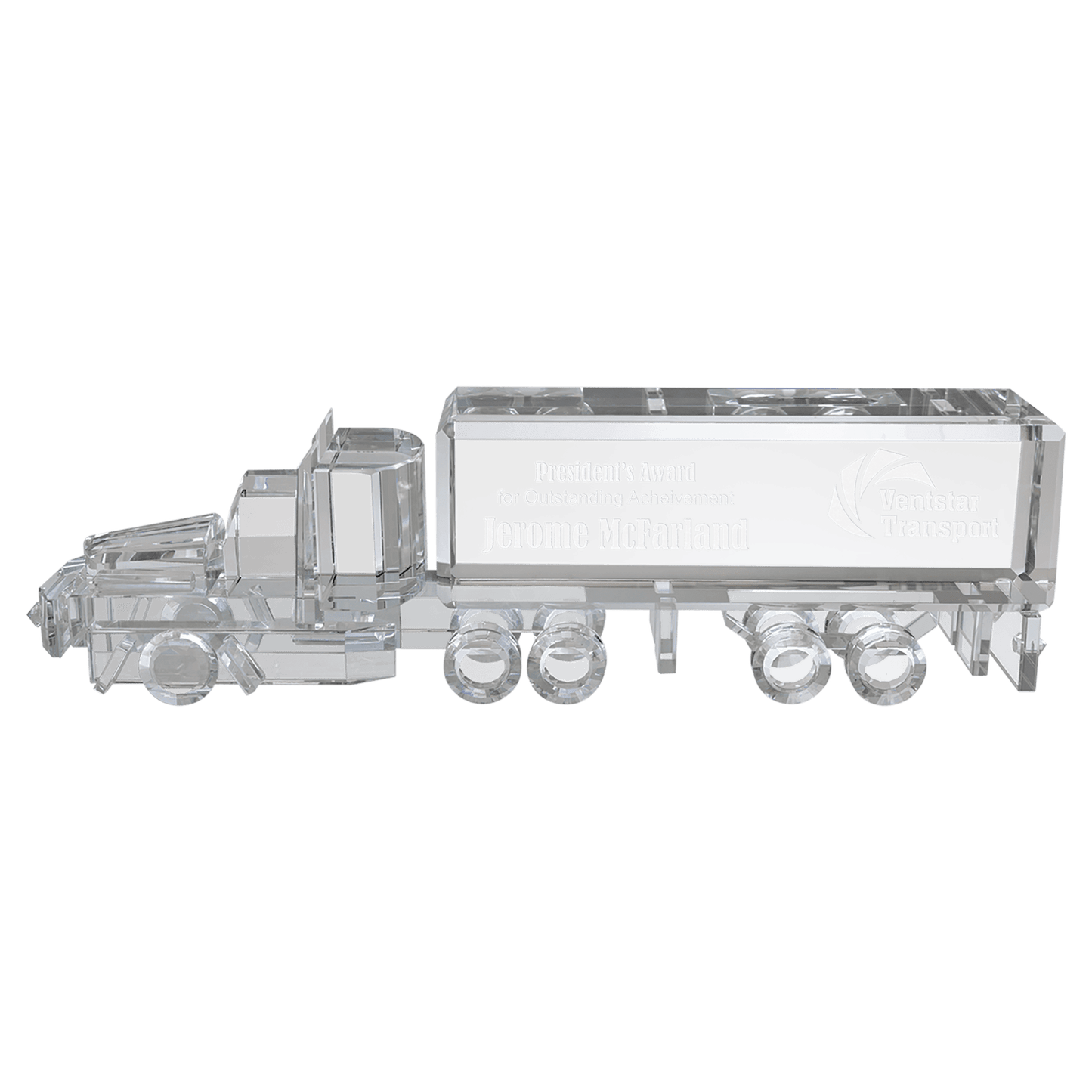 Crystal Semi Truck - 10" x 3"