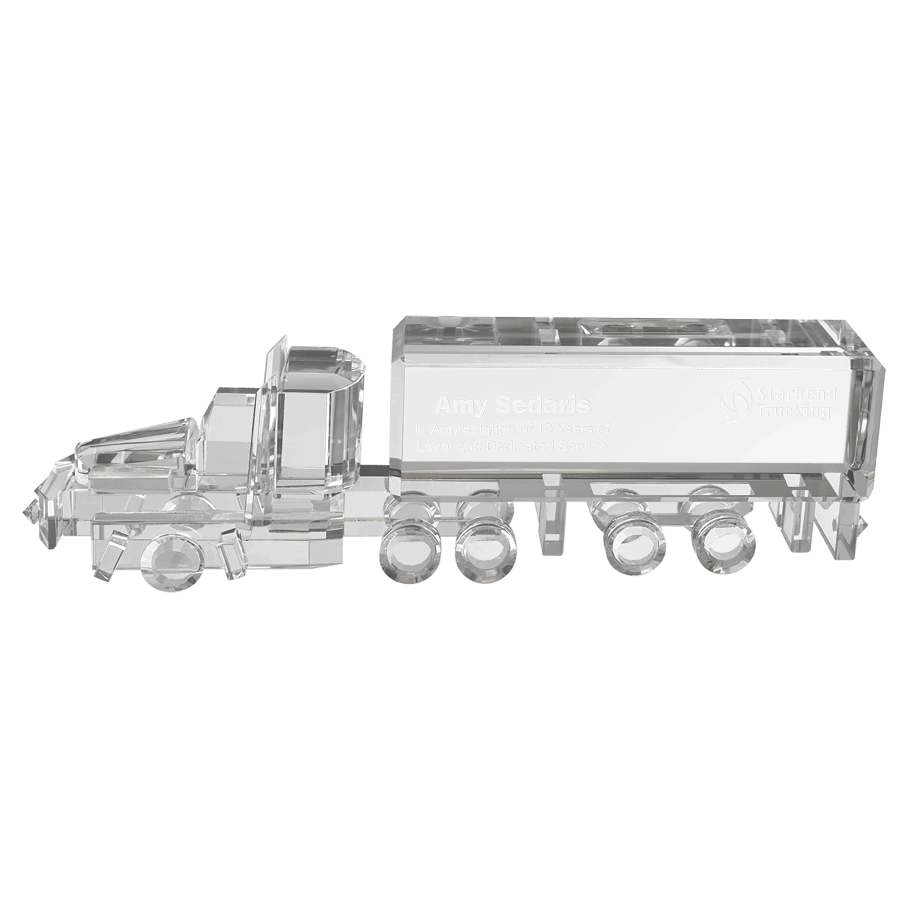 Crystal Semi Truck - 7" x 2 1/4"