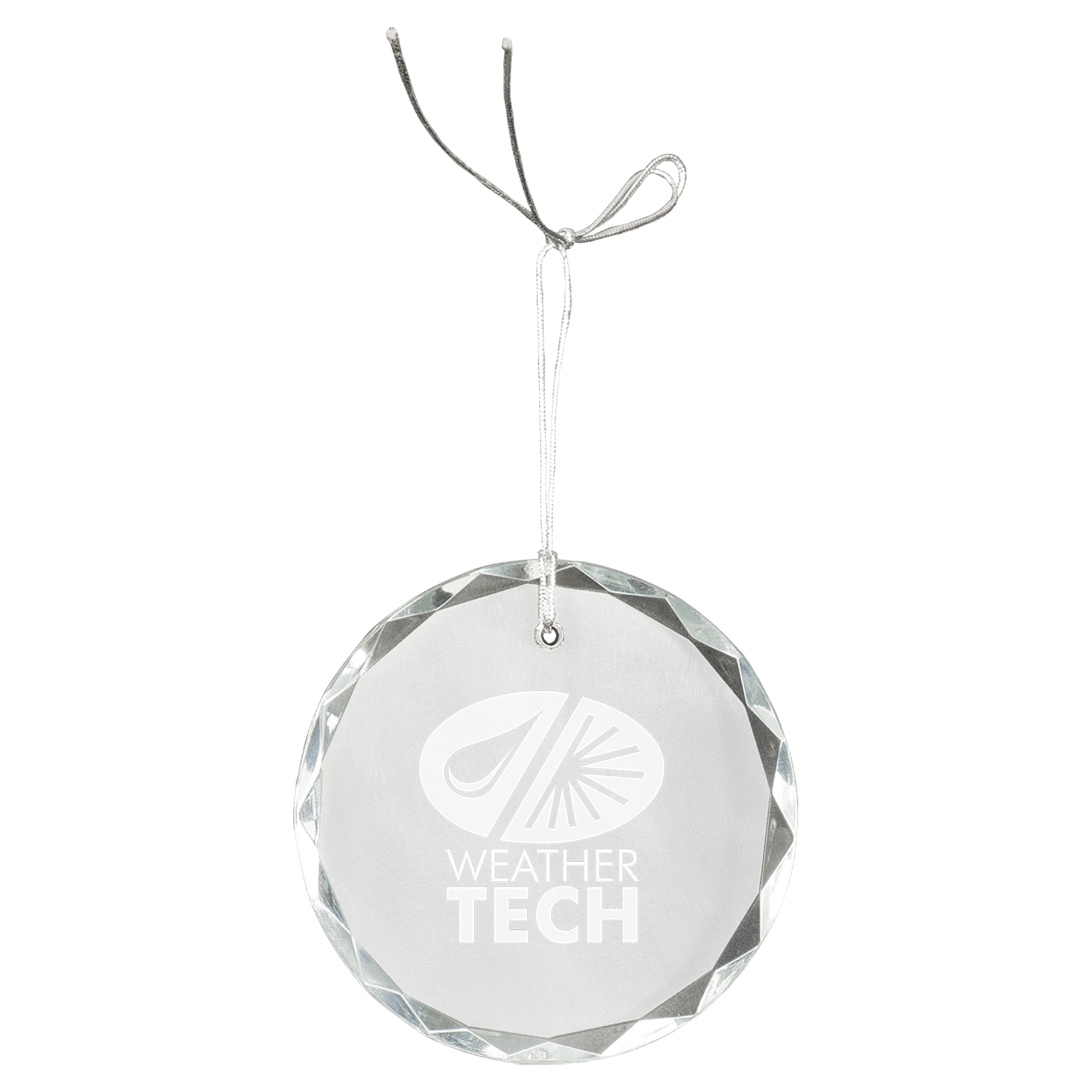Crystal Round Faceted Ornament - 3"