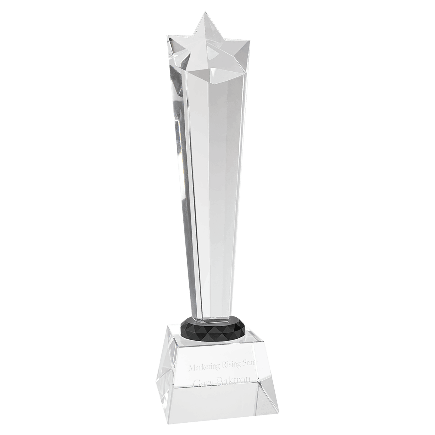 Crystal Rising Star with Clear Base - 11 3/4"