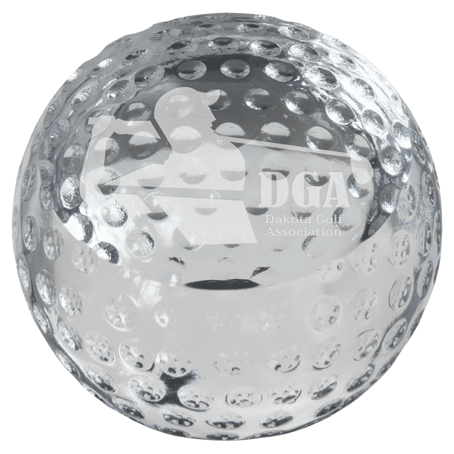 Crystal Golf Ball Paperweight - 3 1/8"