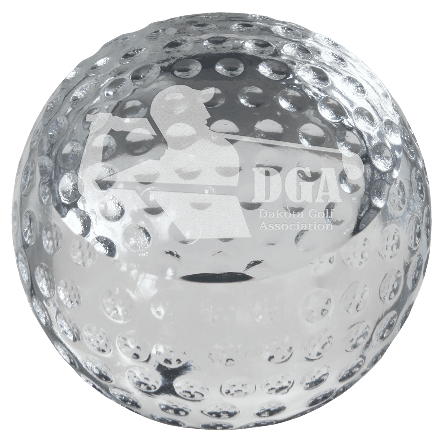 Crystal Golf Ball Paperweight - 3 1/8"
