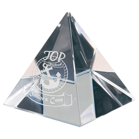 Crystal Pyramid - 2 3/8" x 2 3/8" x 2 3/8"