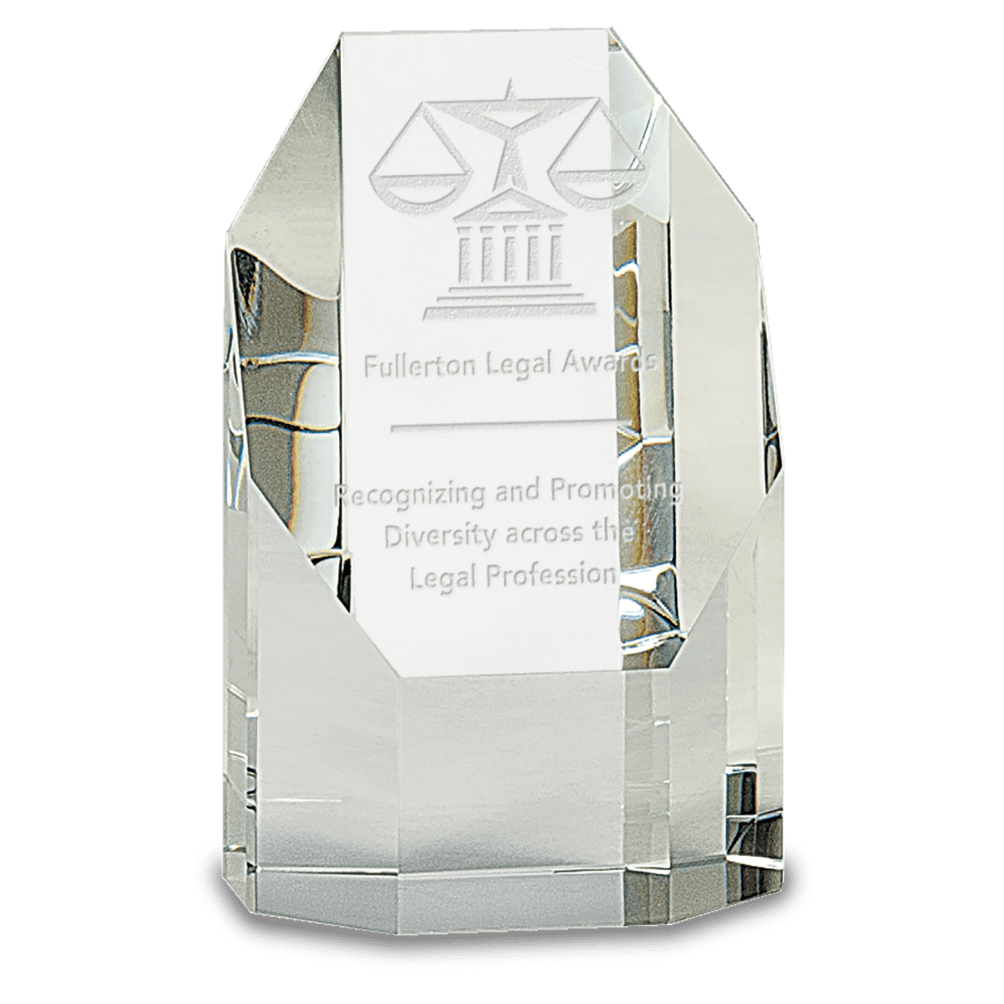 Clear Crystal Octagon Tower - 5"