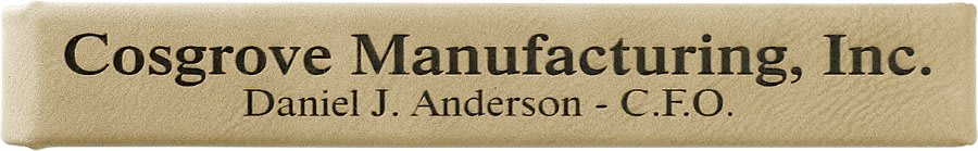 Light Brown Engravable Leatherette Single Pen Case - 6 1/2" x 1"