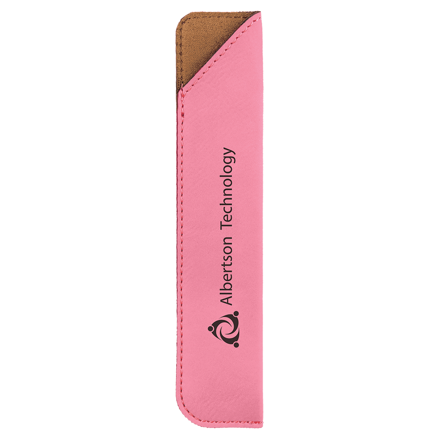 Pink Engravable Leatherette Pen Sleeve - 6 1/4"