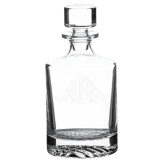 Polar Camel 850 mL Round Glass Decanter in Black Gift Box with Printed Paper Sleeve
