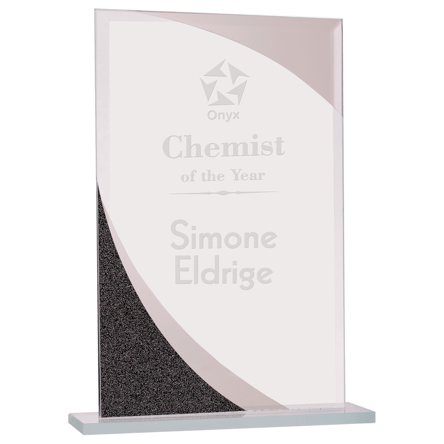 Rectangle Designer Glass Award - 7 1/2"