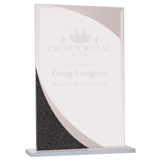 Rectangle Designer Glass Award - 8"