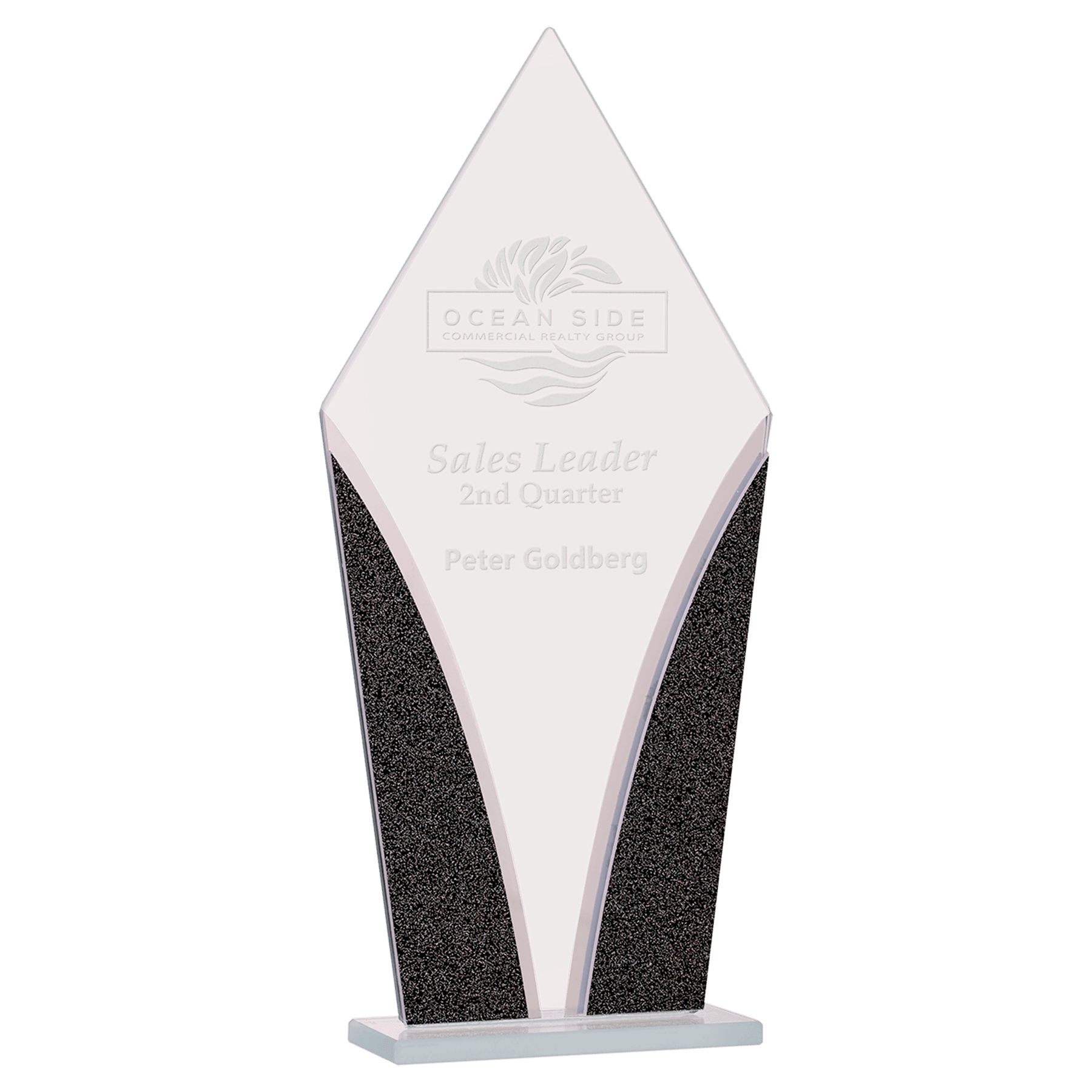 Diamond Designer Glass Award - 9 1/4"