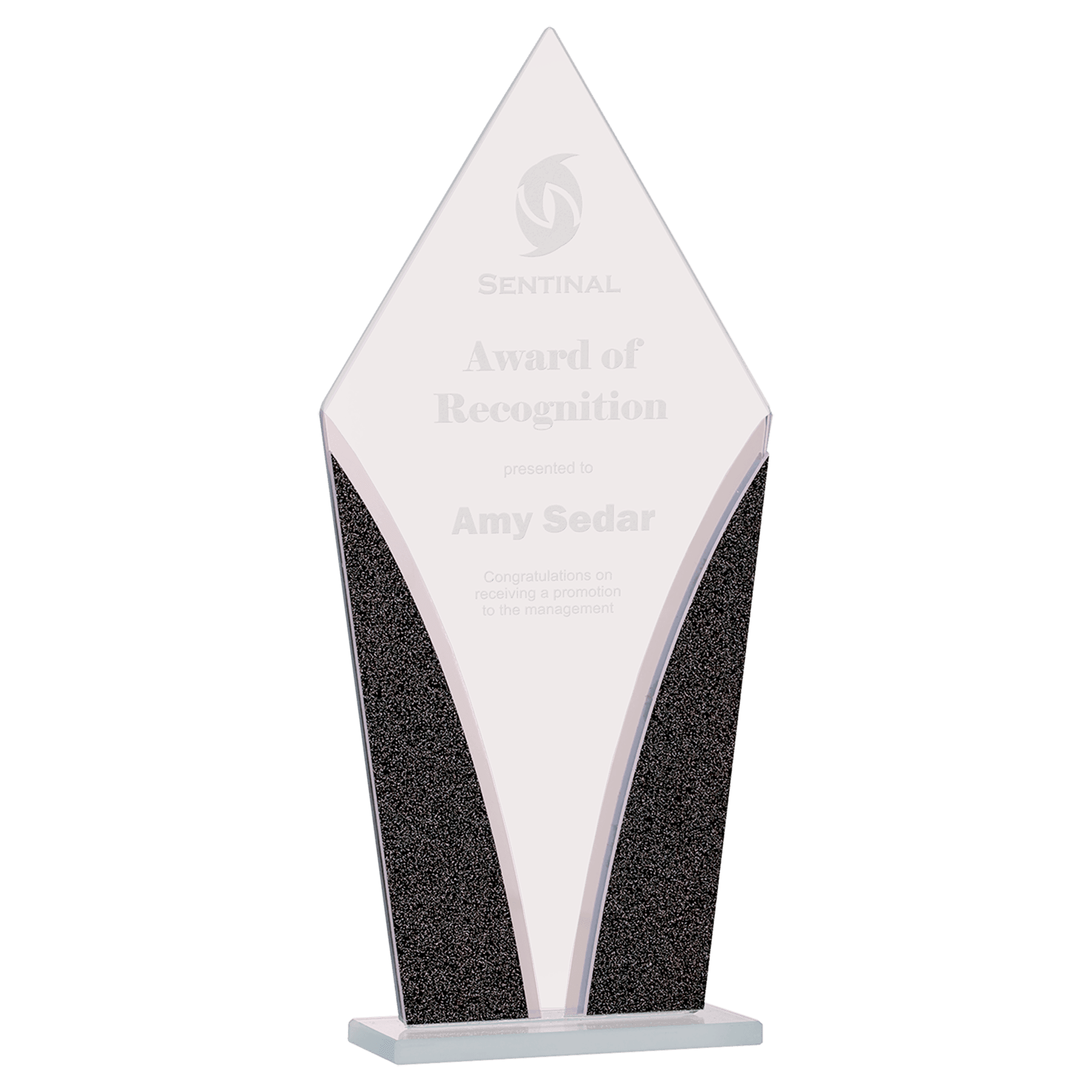 Diamond Designer Glass Award - 10 1/2"