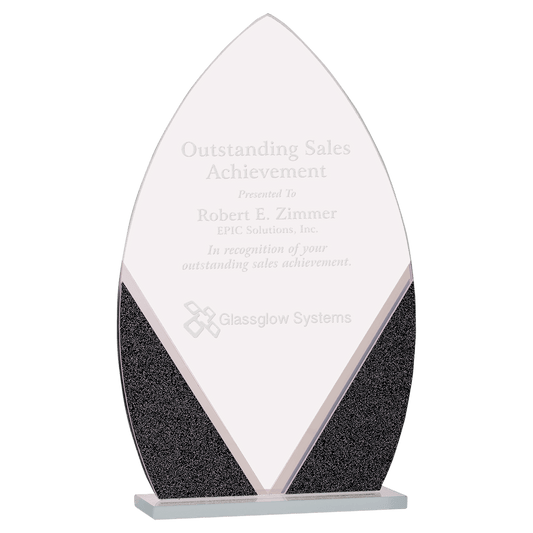 Oval Designer Glass Award - 7 1/4"