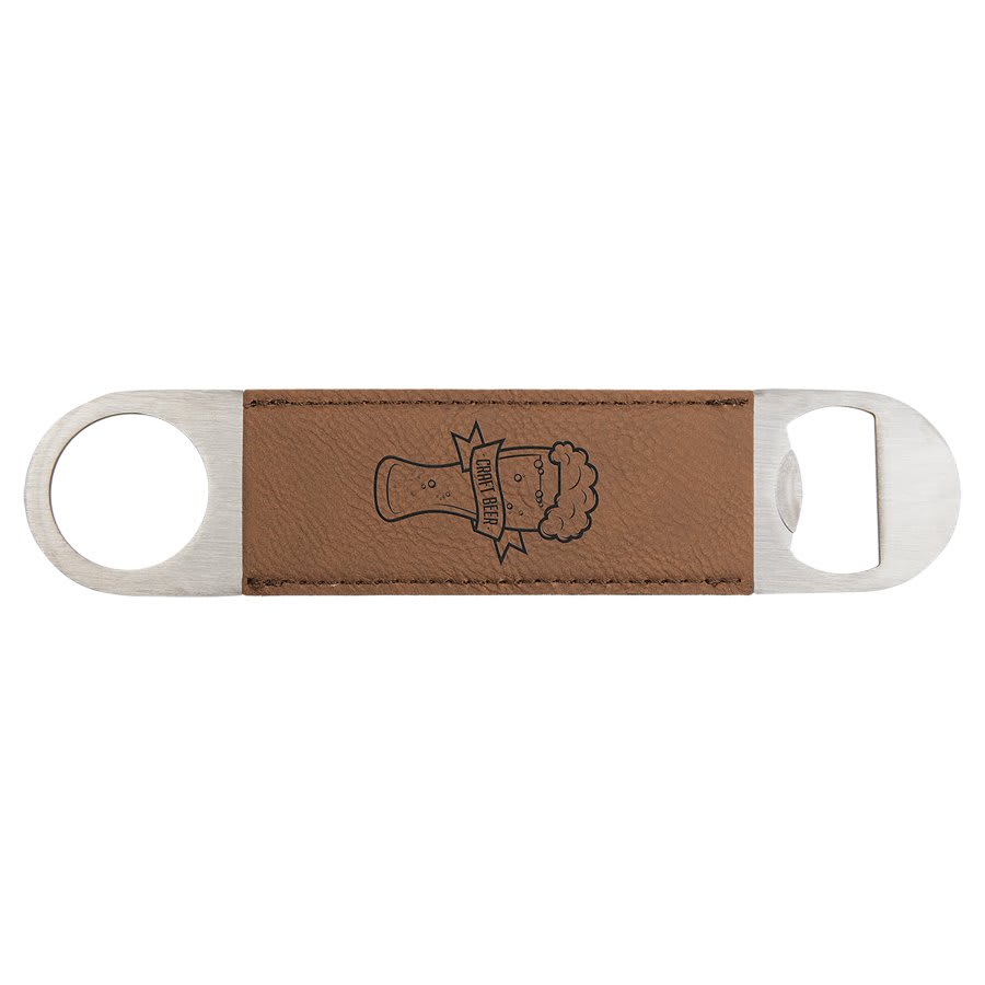 1 1/2" x 7" Leatherette/ Bottle Opener