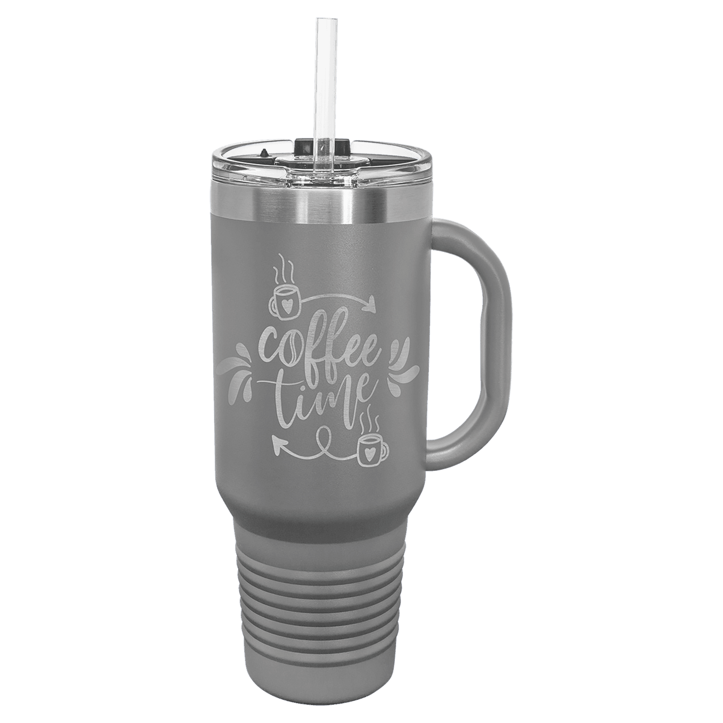 Polar Camel 40 oz. Travel Mug with Handle, Straw Included