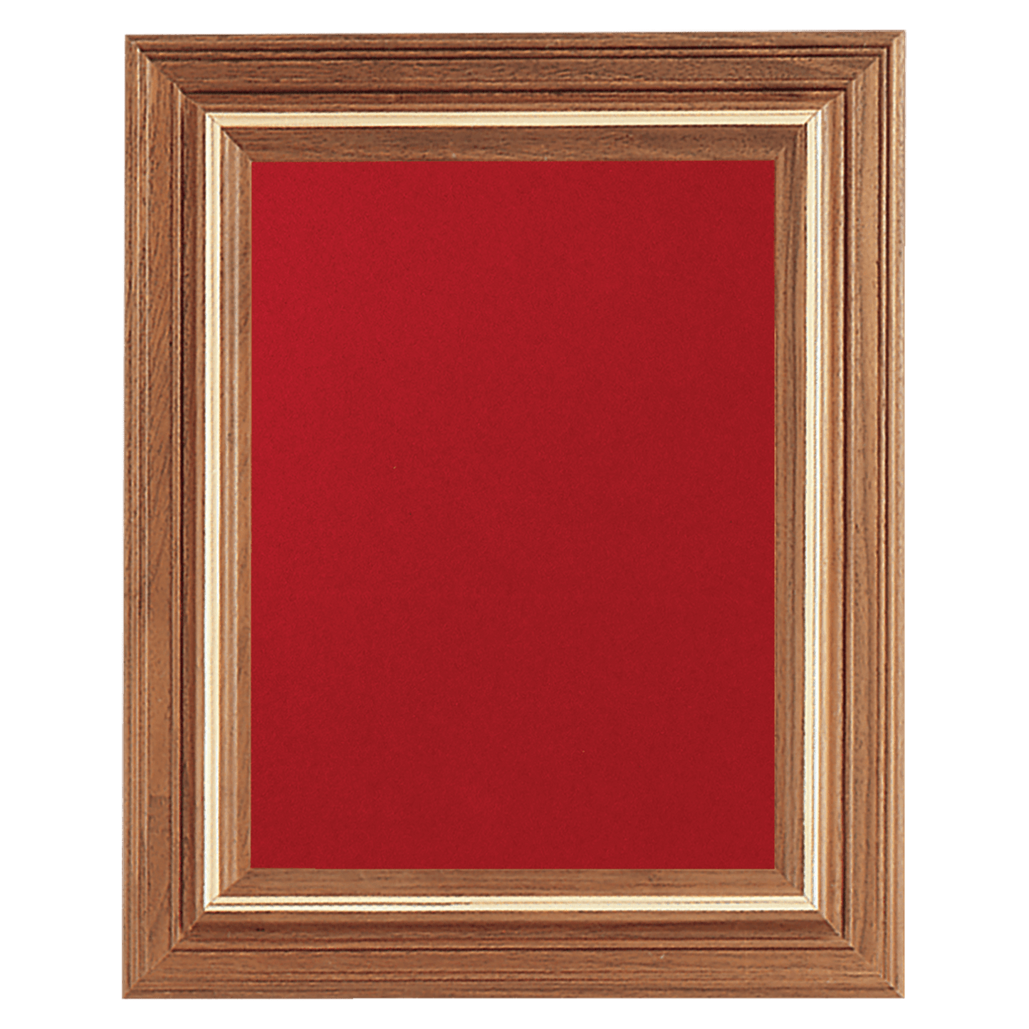15" x 18" American Walnut Airflyte Frame with Red Velour Backing (Assembled)