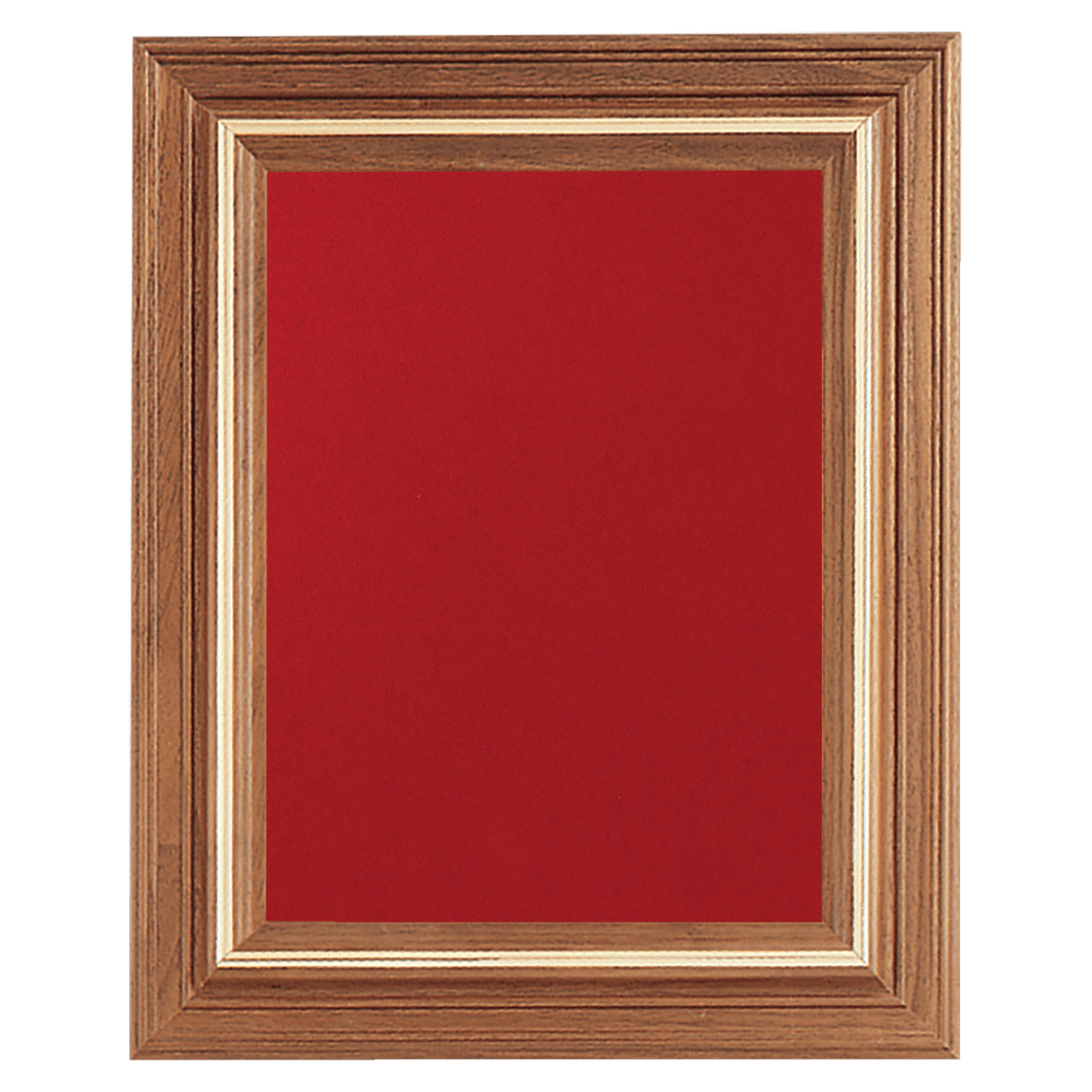 15" x 18" American Walnut Airflyte Frame with Red Velour Backing (Assembled)