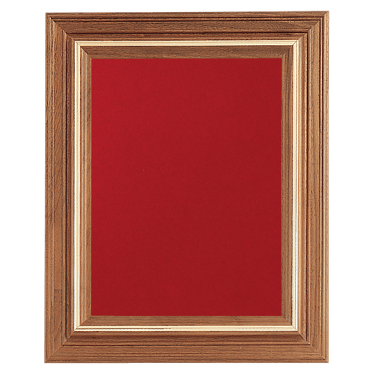 15" x 18" American Walnut Airflyte Frame with Red Velour Backing (Assembled)