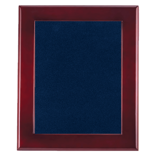 12" x 15" Rosewood Piano Finish Frame with Blue Velour Backing (Assembled)