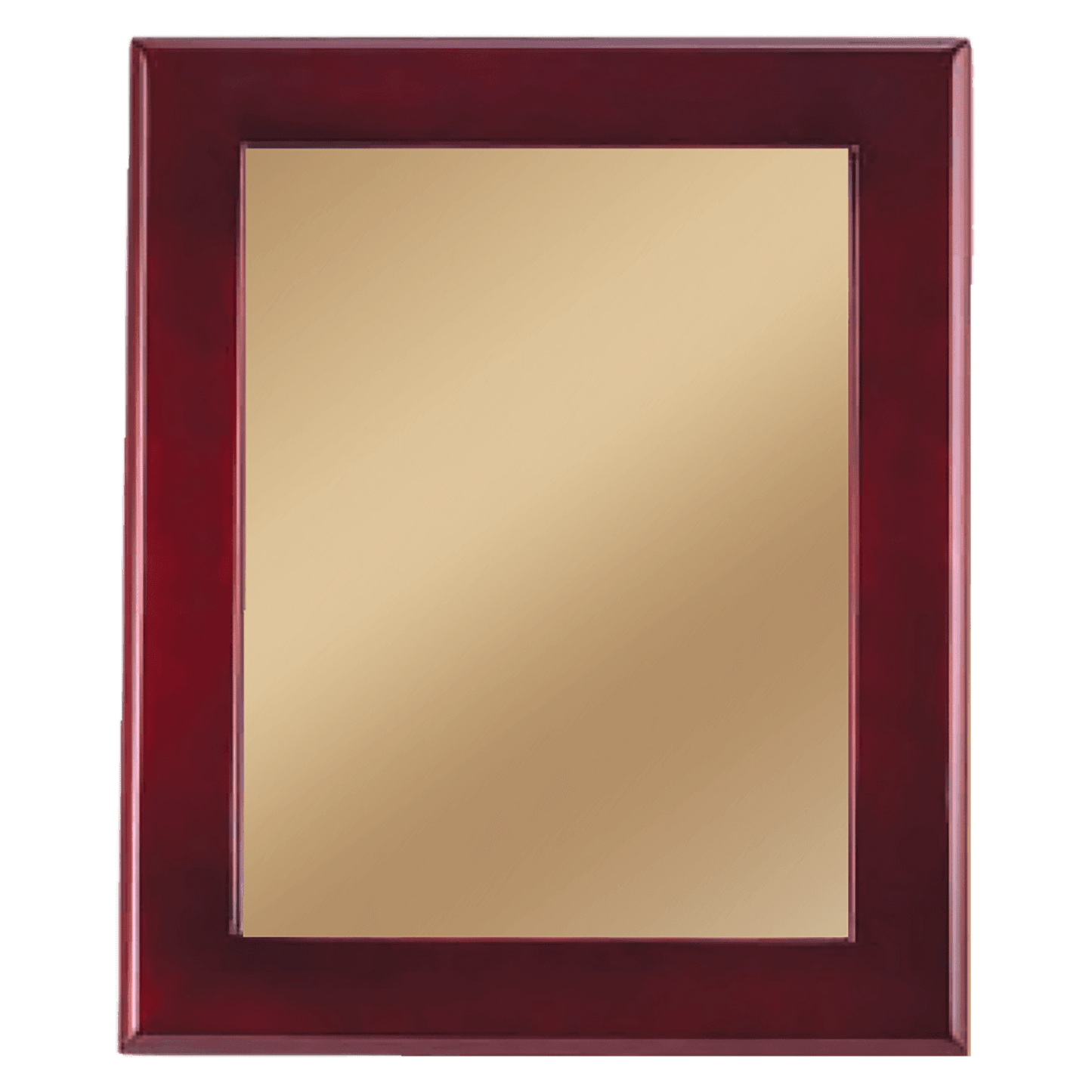 12" x 15" Rosewood Piano Finish Frame with Brushed Gold Metal Backing (Assembled)