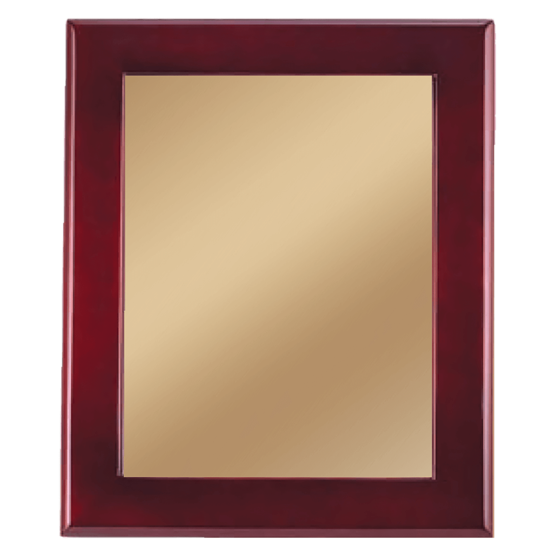 12" x 15" Rosewood Piano Finish Frame with Brushed Gold Metal Backing (Assembled)