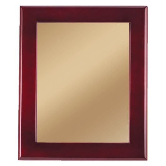 12" x 15" Rosewood Piano Finish Frame with Brushed Gold Metal Backing (Assembled)