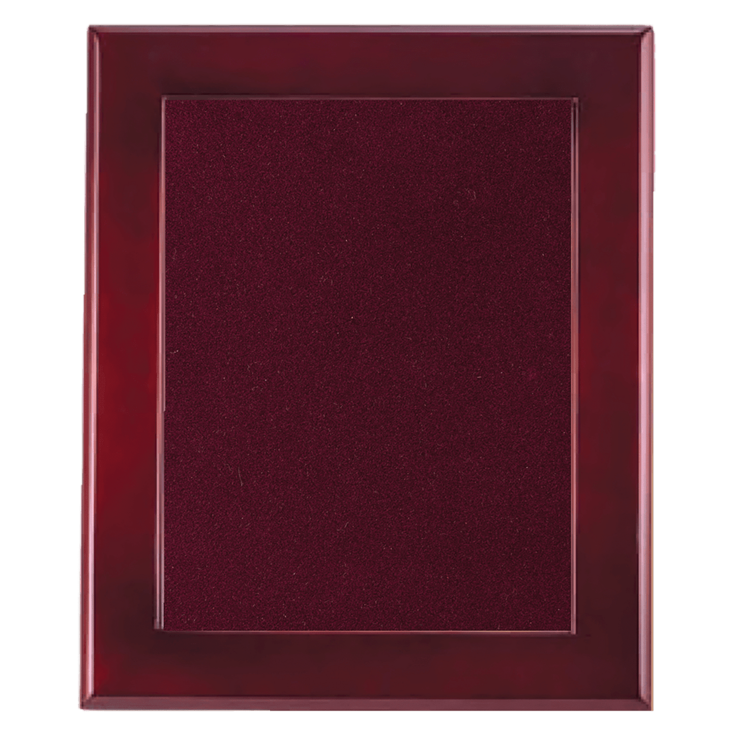 12" x 15" Rosewood Piano Finish Frame with Maroon Velour Backing (Assembled)
