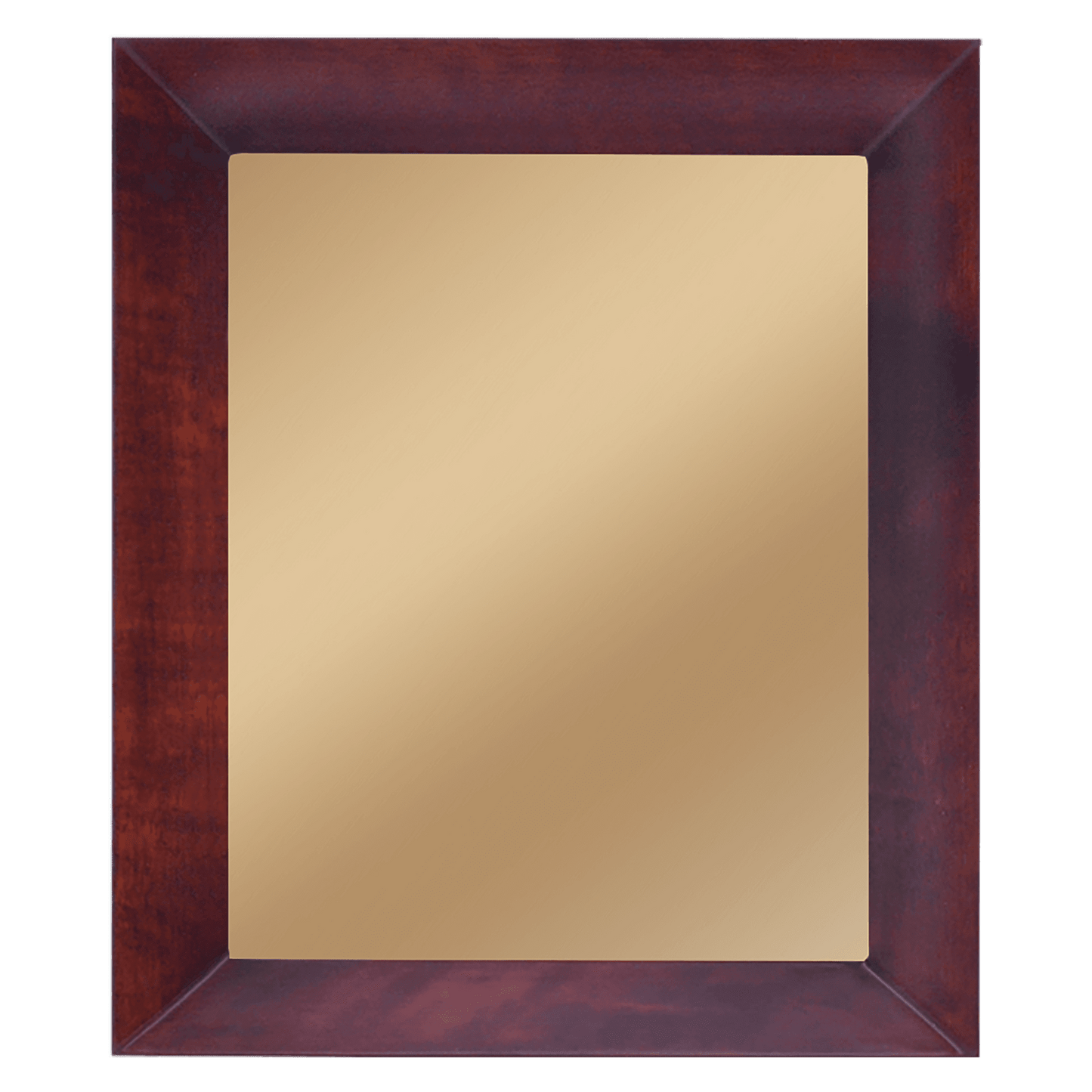 12" x 15" Matte Cherry Frame with Brushed Gold Metal Backing (Assembled)