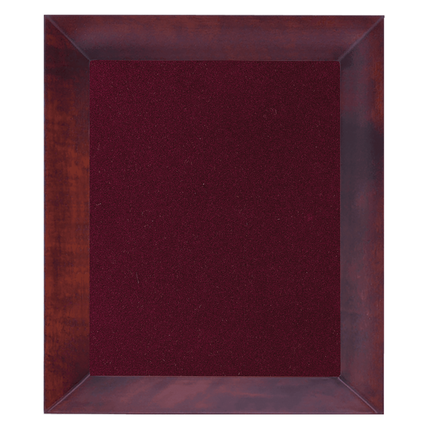12" x 15" Matte Cherry Frame with Maroon Velour Backing (Assembled)