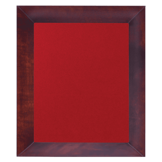 12" x 15" Matte Cherry Frame with Red Velour Backing (Assembled)