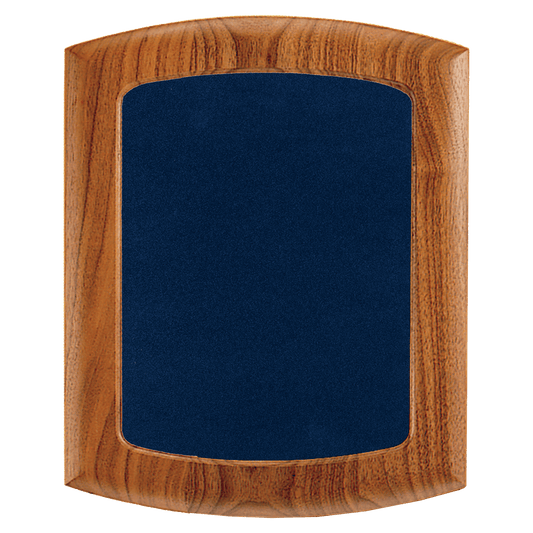 14" x 17" American Walnut Frame with Arched Top and Bottom and Blue Velour Backing (Assembled)