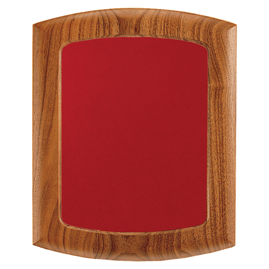 14" x 17" American Walnut Frame with Arched Top and Bottom and Red Velour Backing (Assembled)
