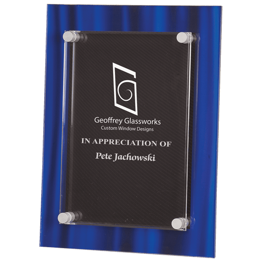 9" x 12" Blue Velvet Stand-Off Acrylic Plaque
