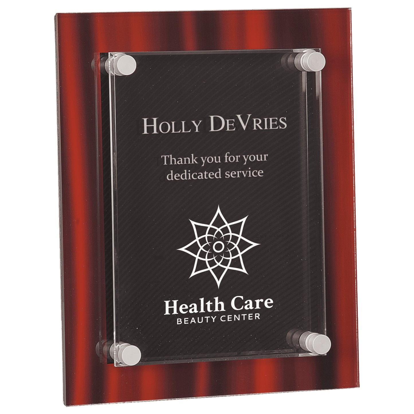 Red Velvet Stand-Off Acrylic Plaque - 8" x 10"