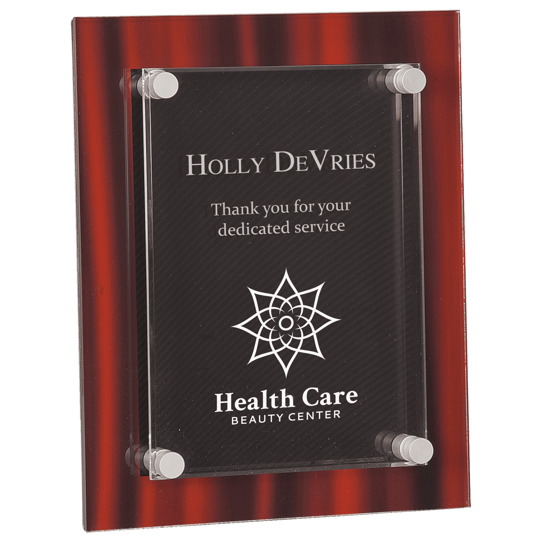 Red Velvet Stand-Off Acrylic Plaque - 8" x 10"