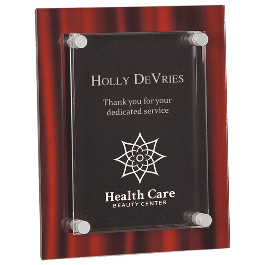 Red Velvet Stand-Off Acrylic Plaque - 8" x 10"