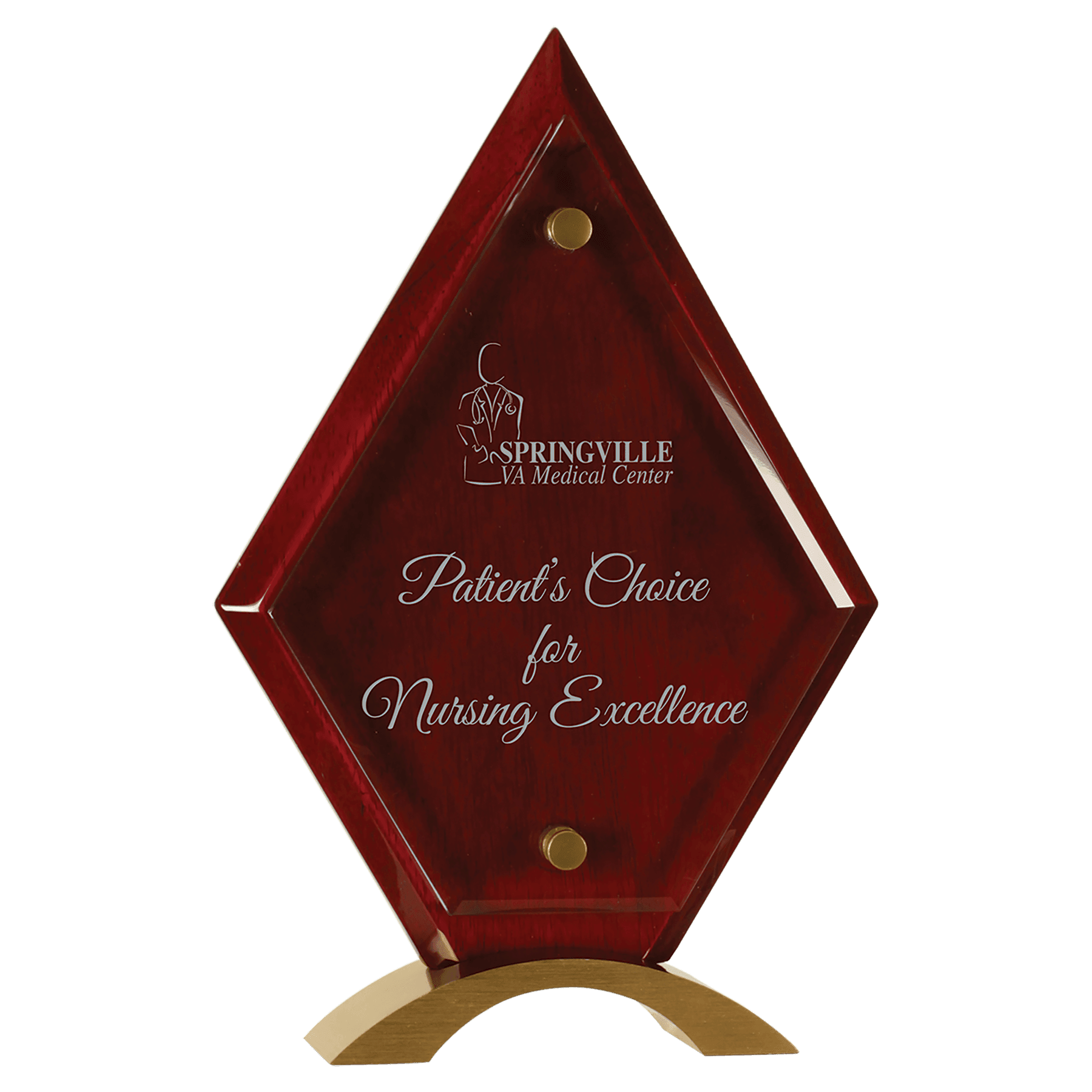 Diamond Rosewood Piano Finish Floating Acrylic Standup - 10"