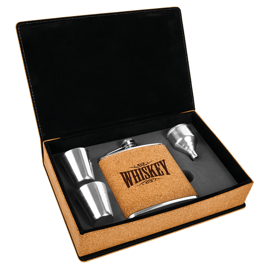 6 oz. Cork Flask Gift Set