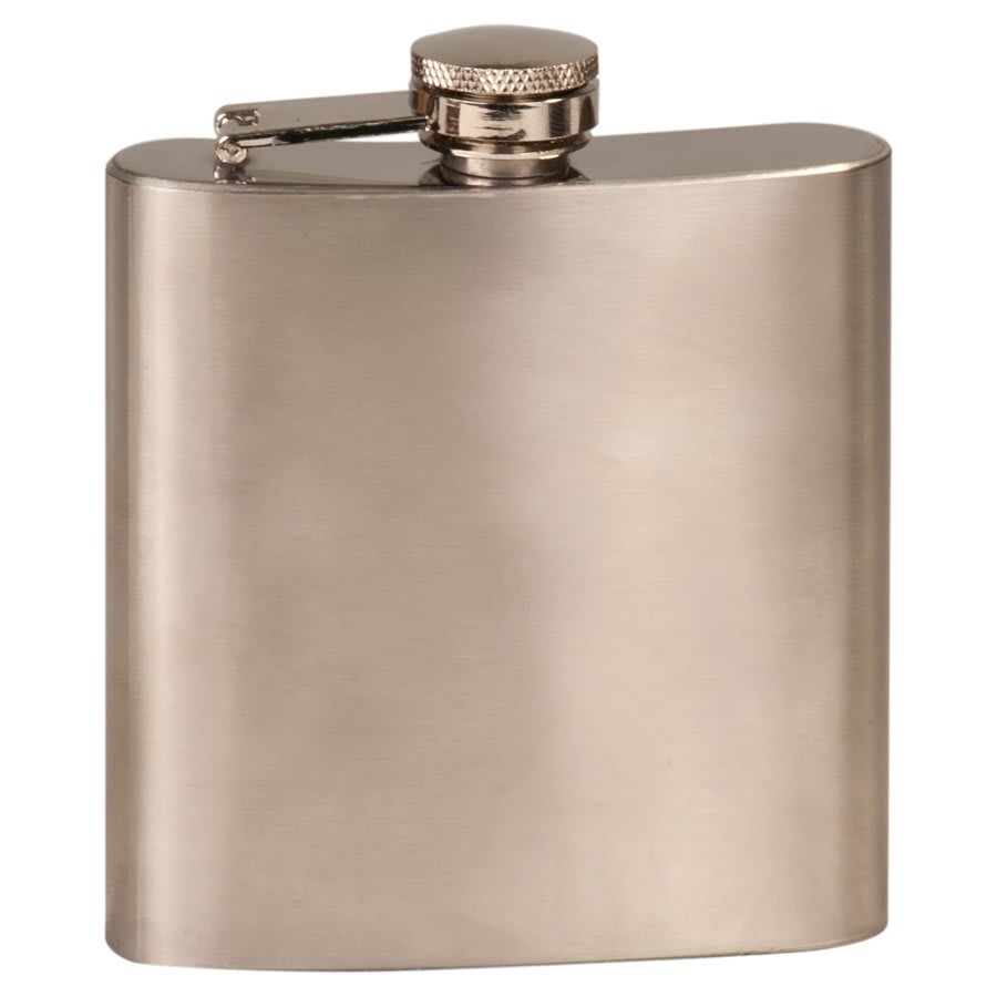6 oz. Engravable Stainless Steel Flask