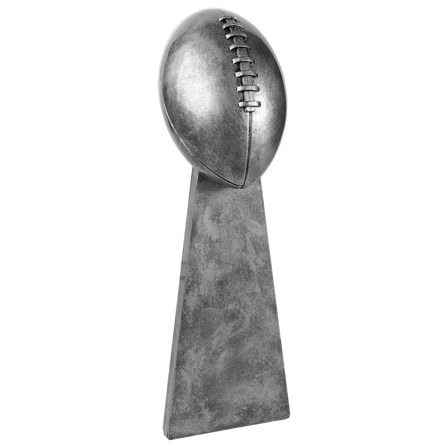 Antique Silver Football Resin - 15"