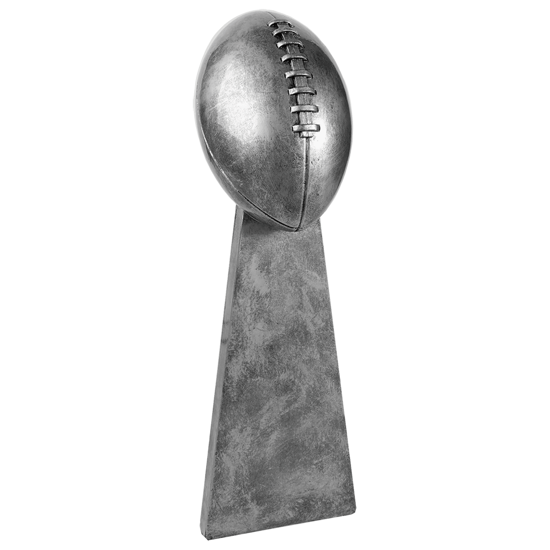 Antique Silver Football Resin - 15"