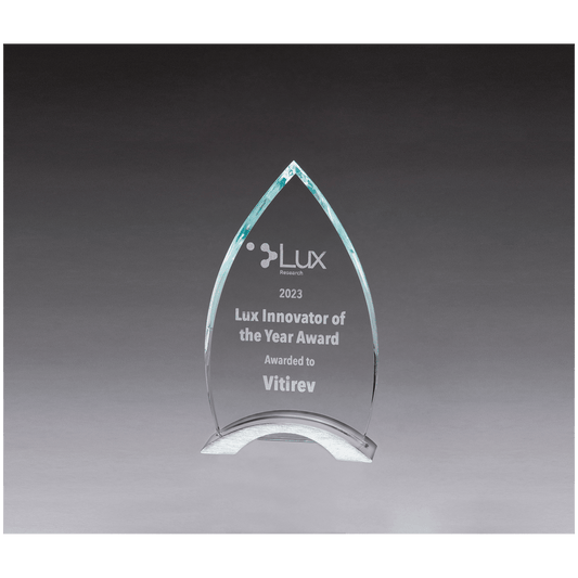 4 7/8" x 9" x 3/8" Thick Flame Series Clear Glass Top with Brushed Silver Aluminum Base
