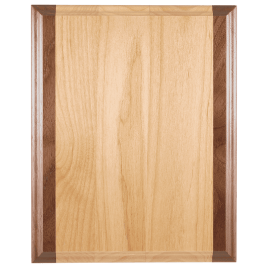 Genuine Red Alder & Genuine Walnut Plaque - 7" x 9"