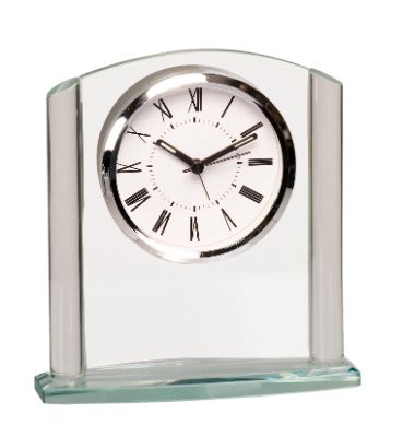 Arch Glass Clock - 6 1/4"